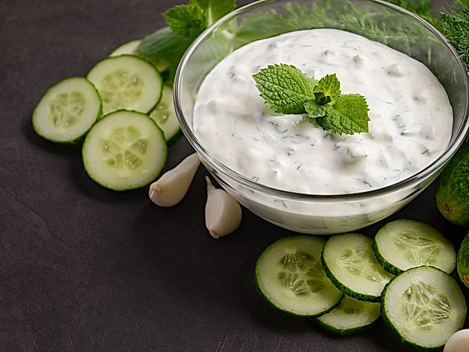 Molho do Velho Maharaja: Raita com Iogurte e Menta