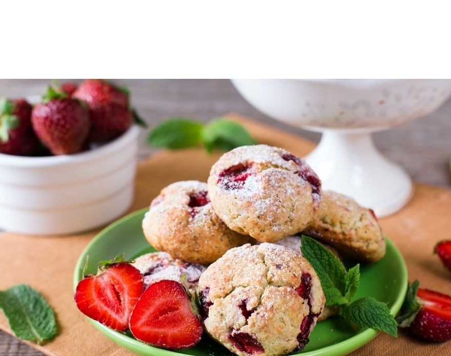 Jordbær mynte cookies