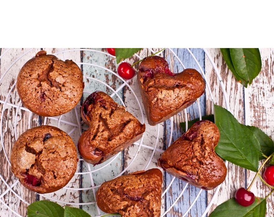 Muffins au chocolat aux cerises