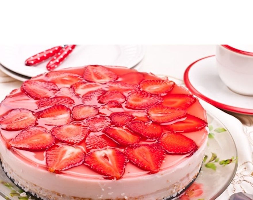 Torta allo yogurt alle fragole