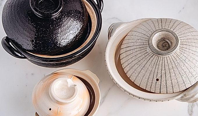 Hapon donabe earthenware hot pot.