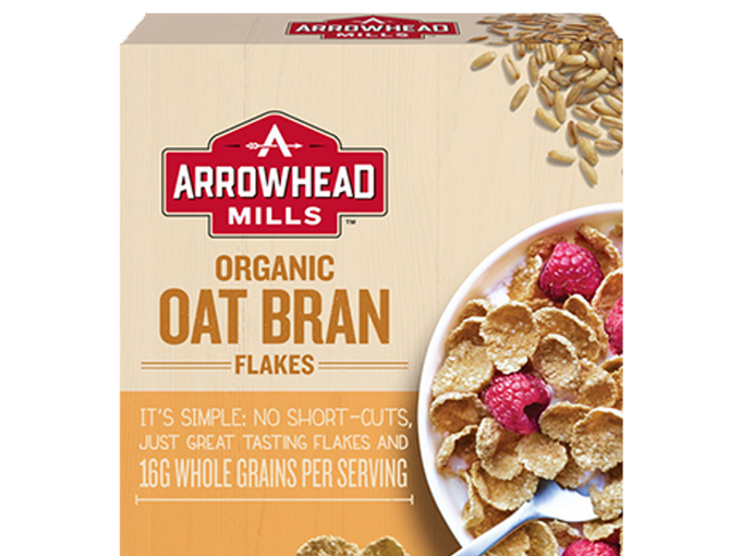 Arrowhead Mills Organic Oat Bran Flakes коробка хлопьев