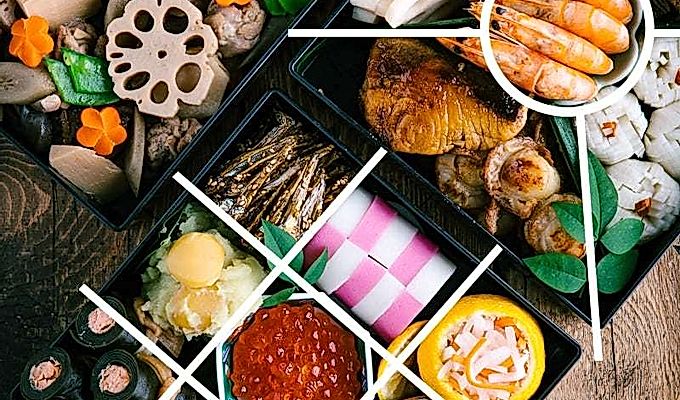 Come imballare Osechi Ryori in scatole a 3 livelli