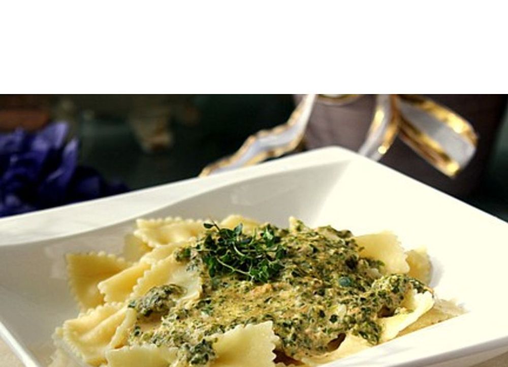 Pasta d’espinacs i nata