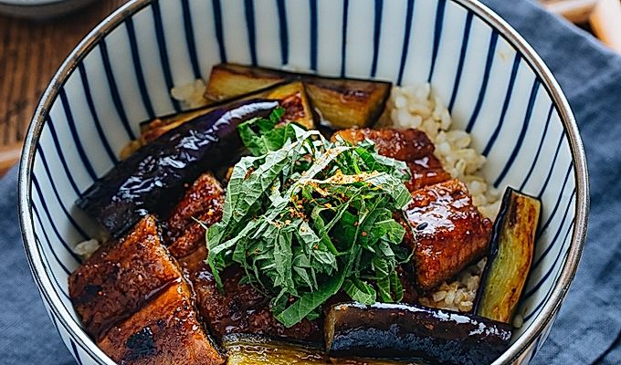 Unagi Over Rice in a