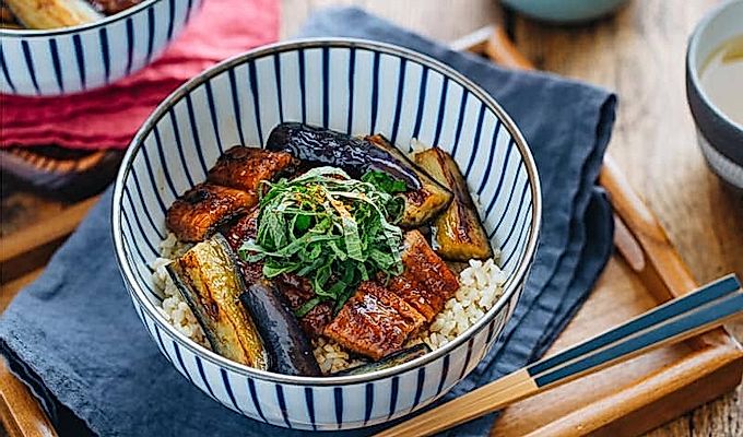 Unagi Over Rice in a
