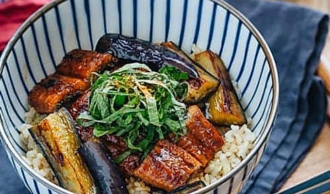 Unagi Over Rice in a
