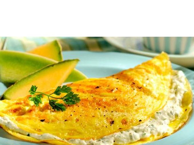 Omelete com requeijão