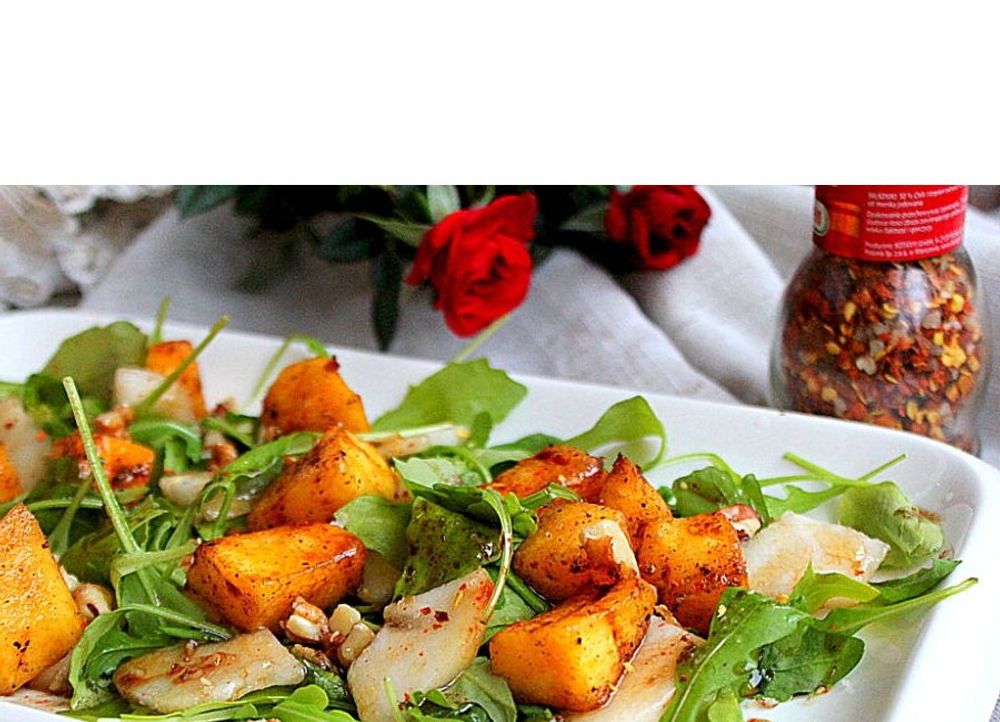 Pumpa och päronsallad