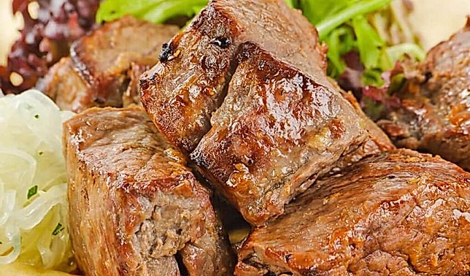  Shashlik de fígado de vitela 