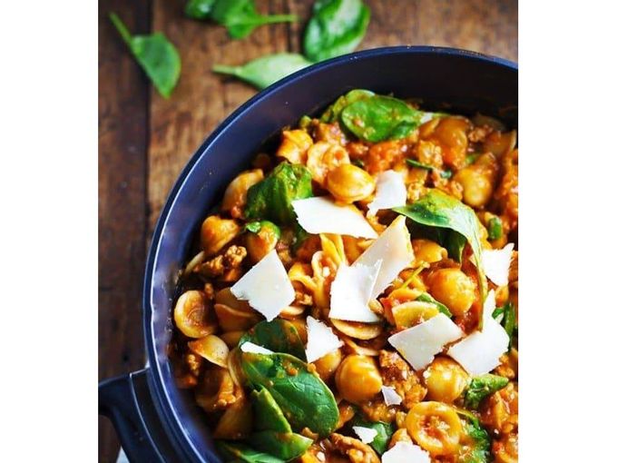 Einfache San Marzano Pasta e Fagiop