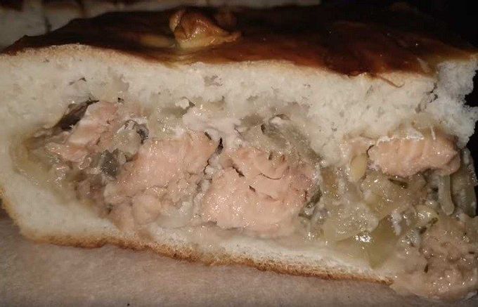  Ψαρόπιτα με ροζ σολομό στο φούρνο