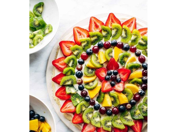 Pizza de fruites