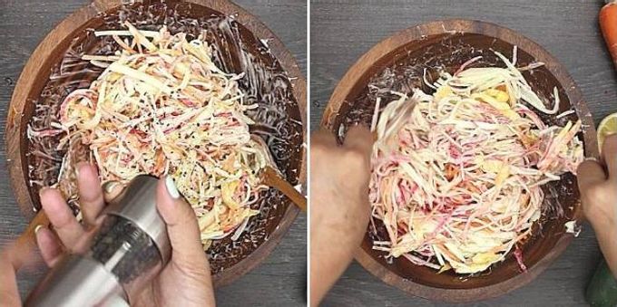 สลัดปูอัด - อร่อยและง่ายที่สุด สูตร