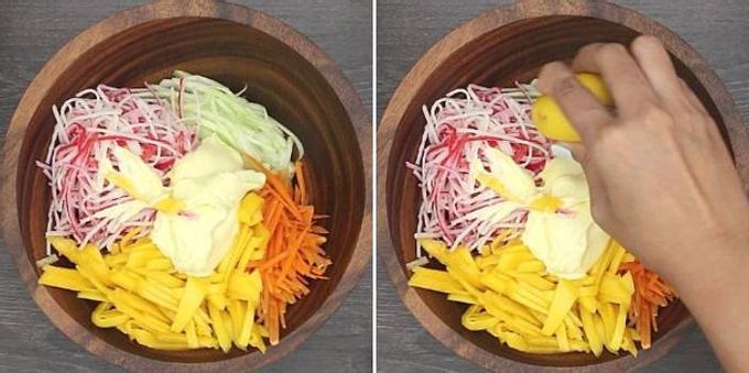 สลัดปูอัด - สูตรที่อร่อยและง่ายที่สุด