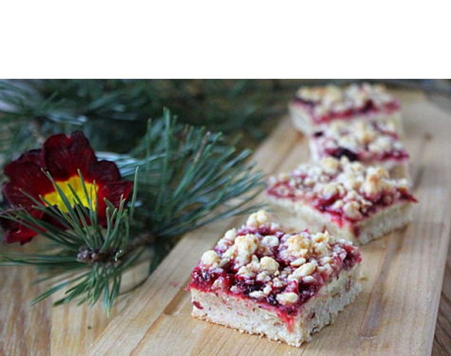 Cookies with cranberries and cottage cheese