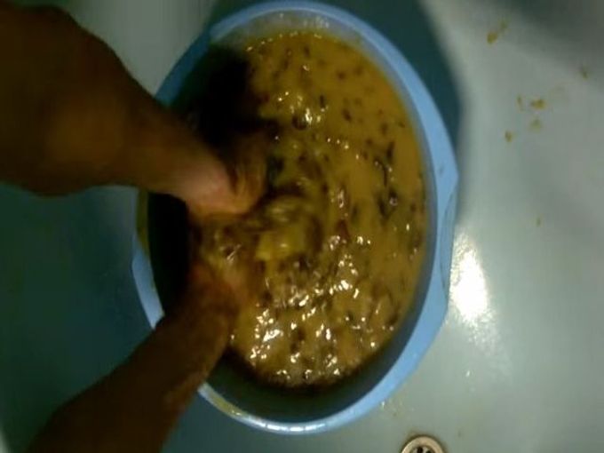 mashed plums