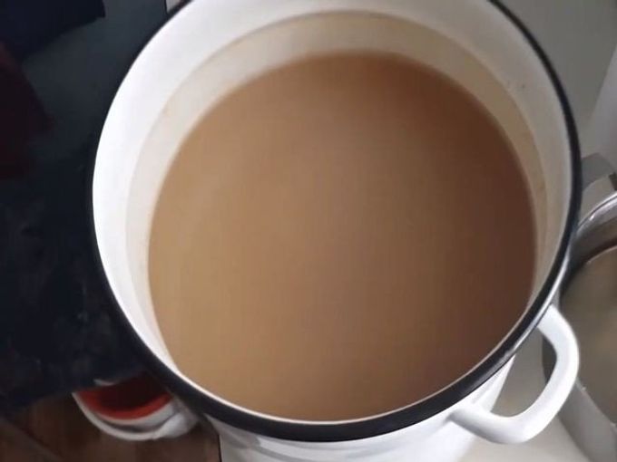 juice in a saucepan