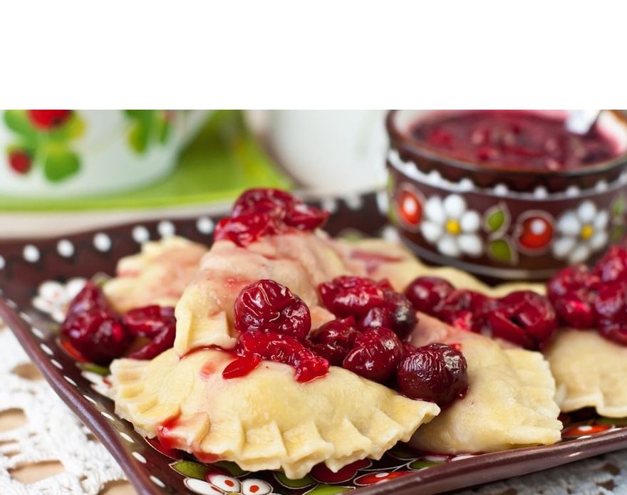 Třešňové knedlíky a třešňové knedlíky těsto